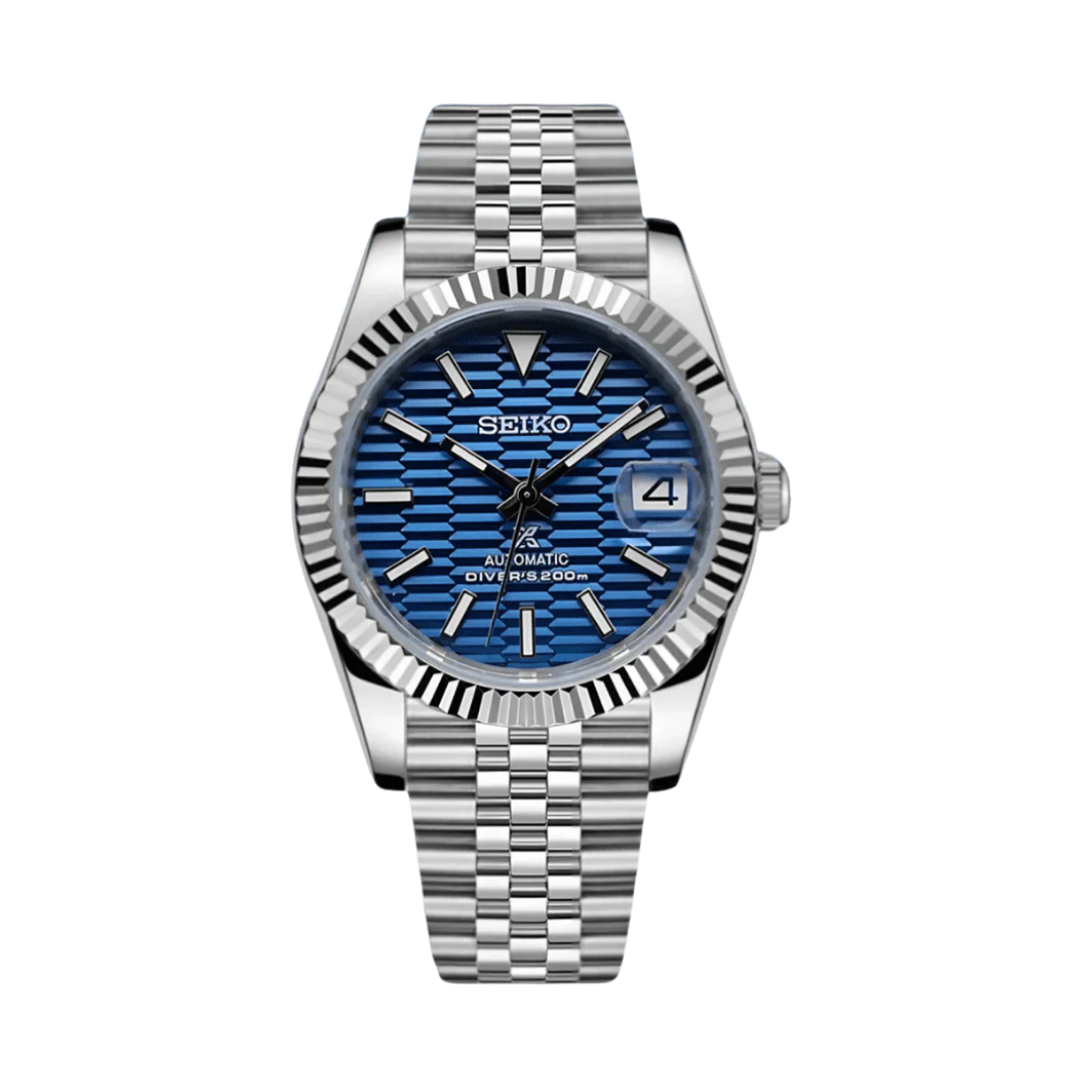 Seiko Datejust Blue Flute Mod