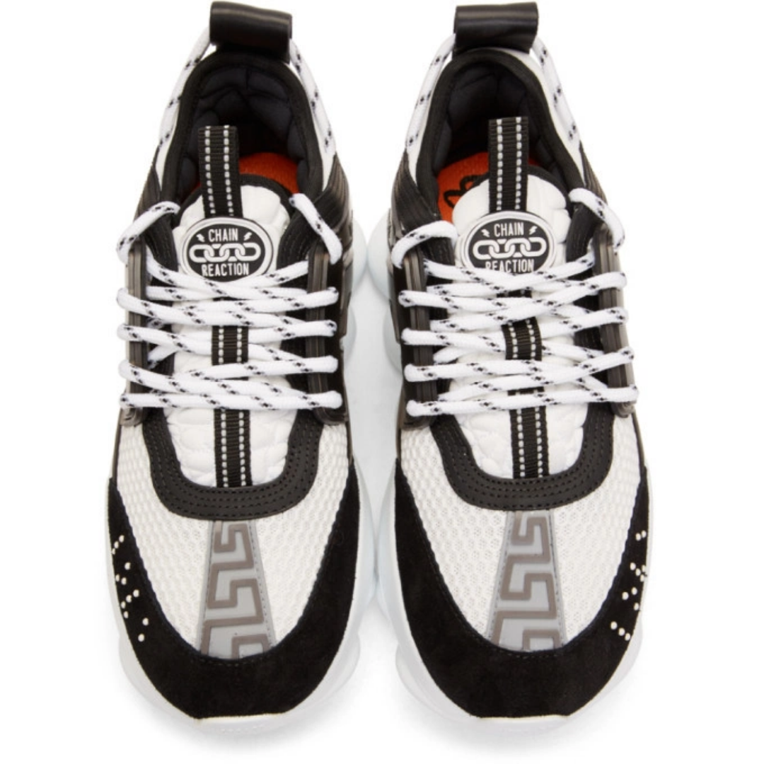 Versace Chain Reaction Black White Chunky Sneaker