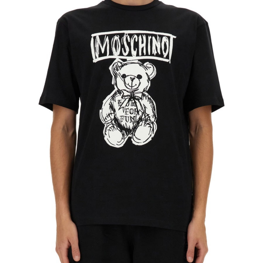 Moschino pamučna majica s motivom medvedića