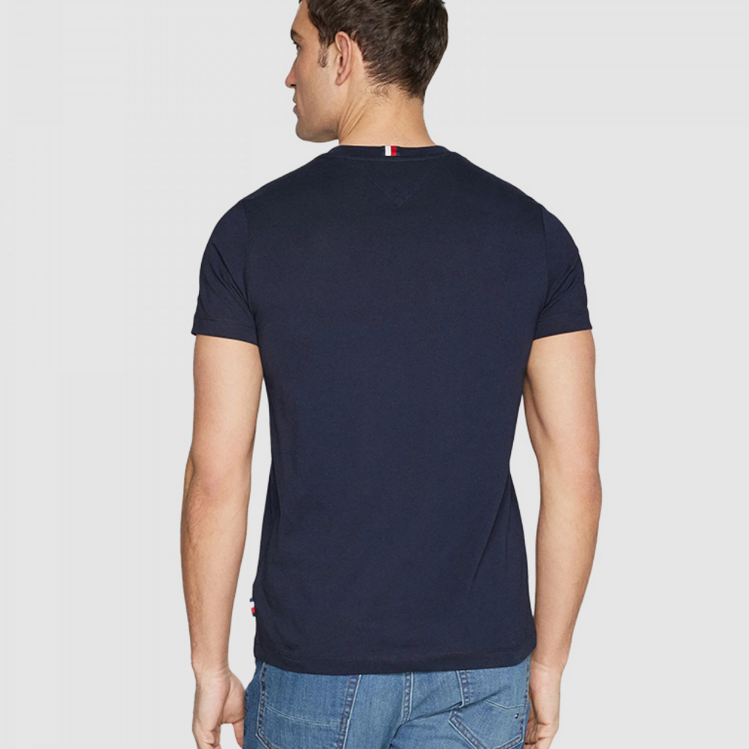 Majica uskog kroja sa logoom Global Stripe Archive Crest – Tommy Hilfiger