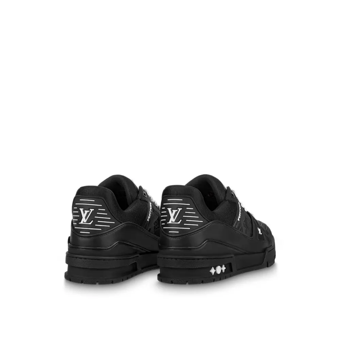 Louis Vuitton Trainer Black Embossed Monogram Men's