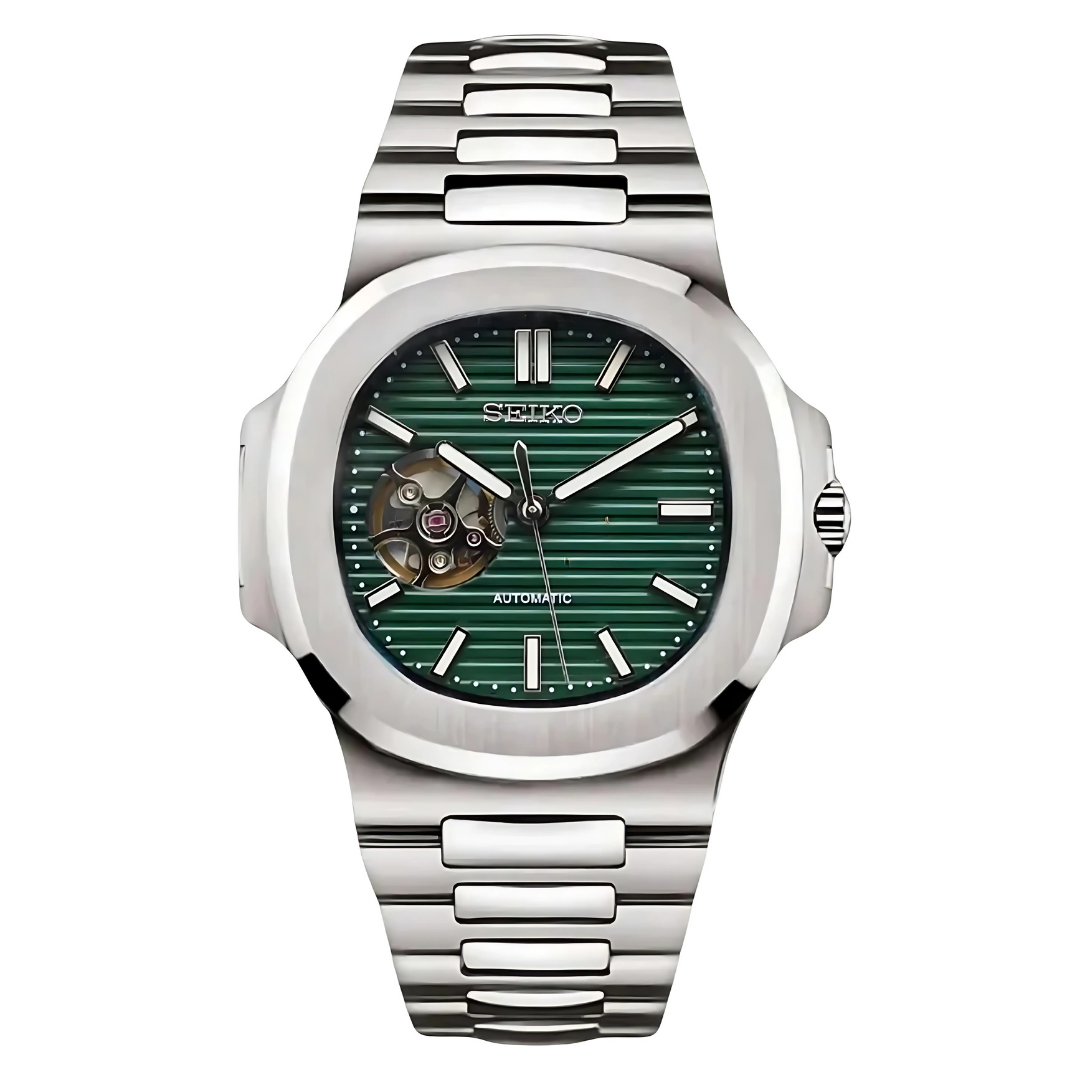 Seiko Nautilus Dark Green Open Heart