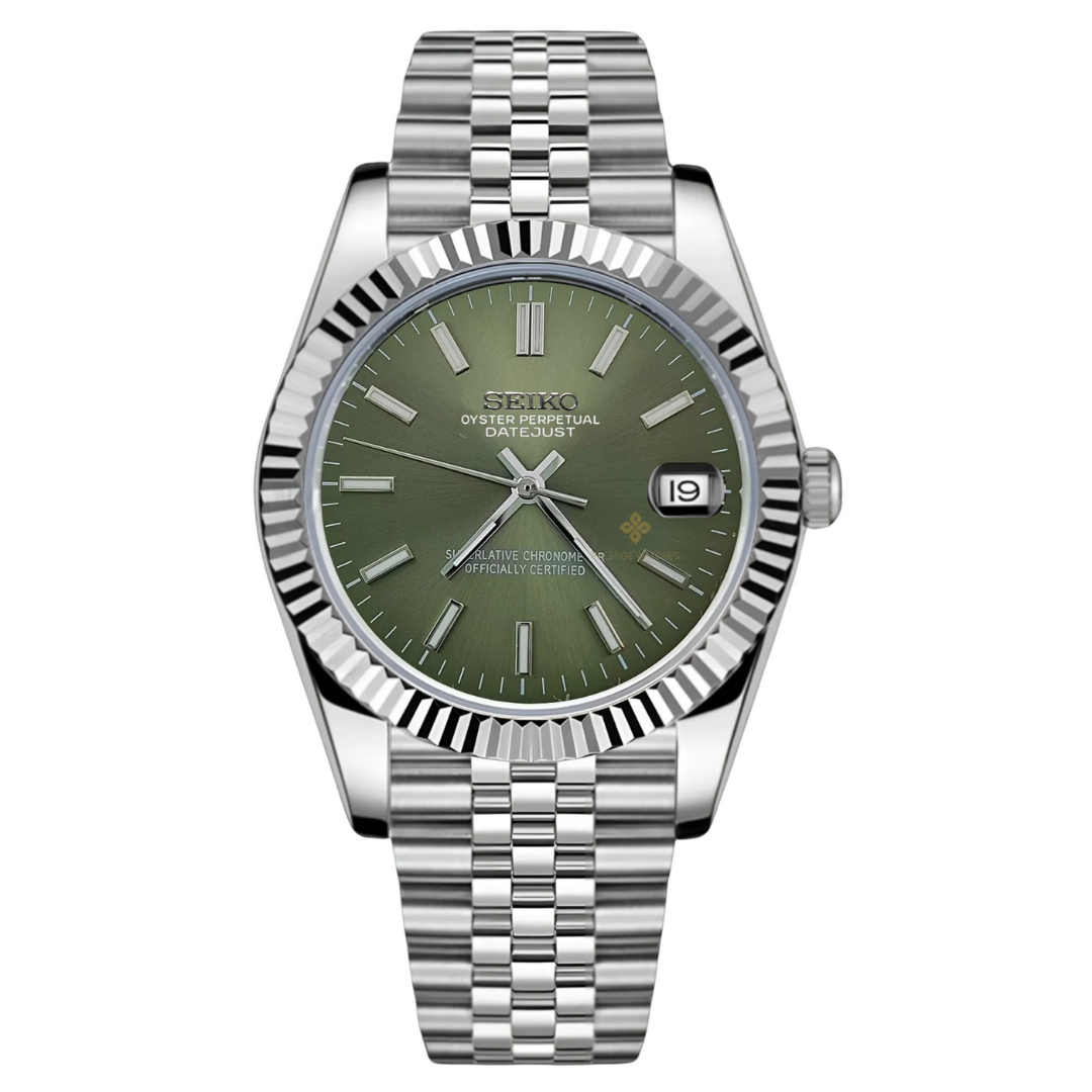 Seiko Mod Datejust Mint Green