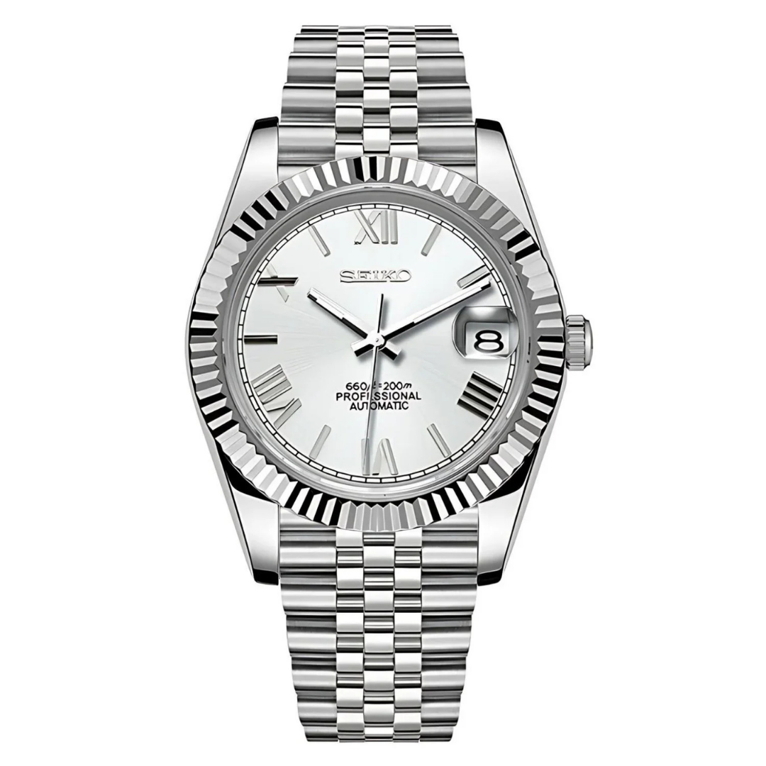 Seiko Mod Datejust Classic White